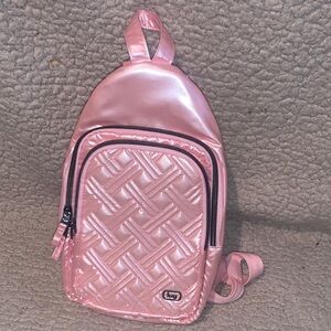 Lug Metallic Bubble Pink Quilted Sing Bag